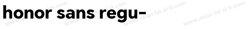 honor sans regu字体转换